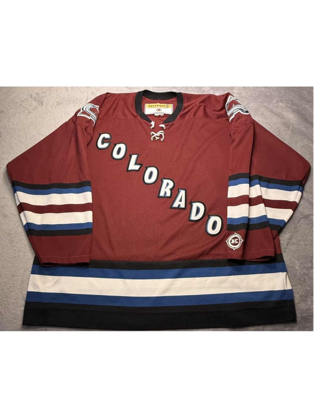 Colorado Avalanche Jersey Mens XXL Clean Mic Koho Vintage 90S Red Spell Out